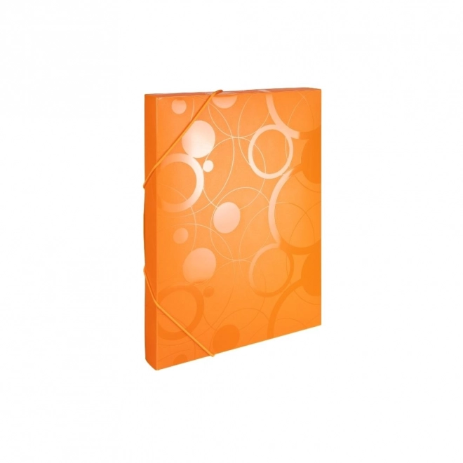 Orange A4 Document Box with Elastic Band