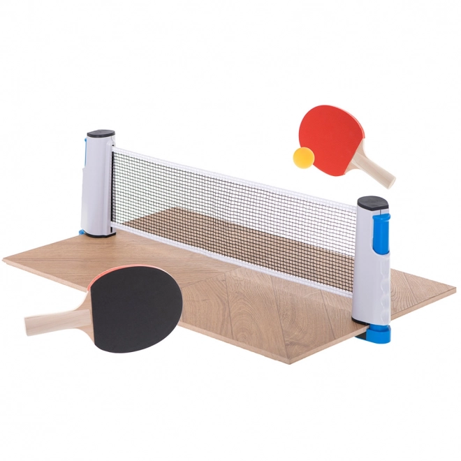 Set da ping pong con racchette e rete estensibile