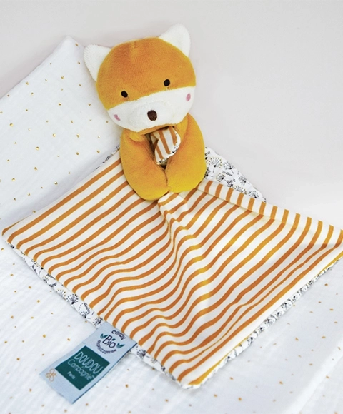 Gift Set - Plush Fox with Organic Cotton Blanket