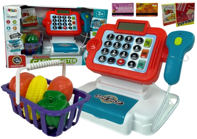 Children's Cash Register with Calculator and Vegetables