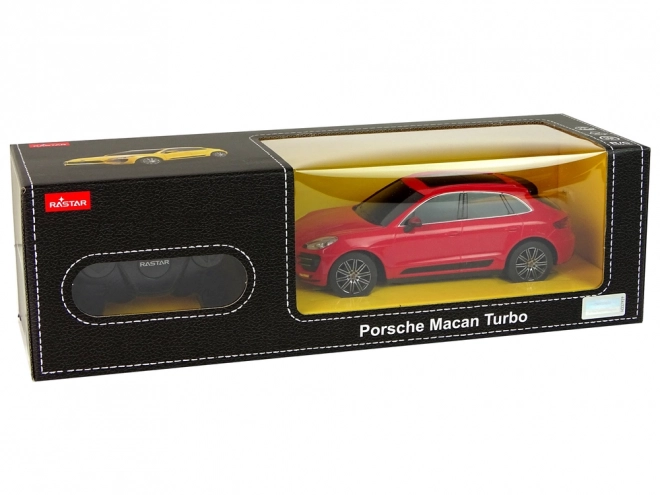 Auto R/C Porsche Macan Turbo 1:24 Rastar – Rot