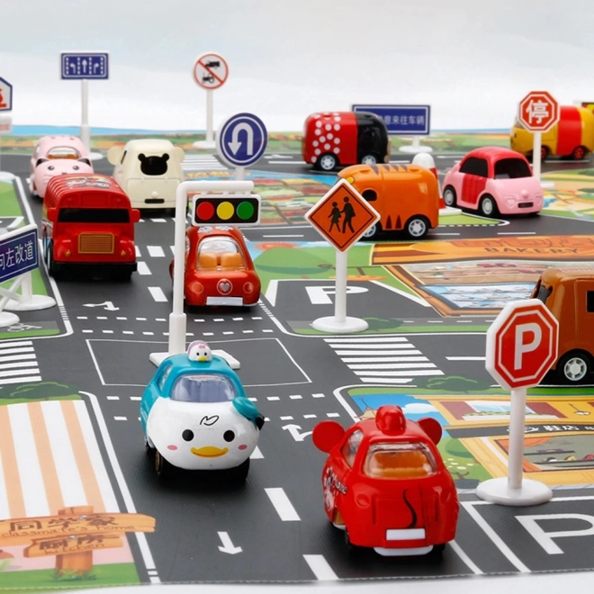 Waterproof Play Mat with City Roads and Traffic Signs