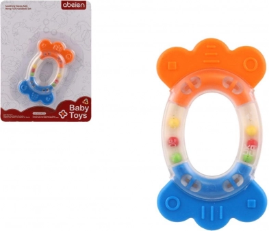 Rattle and Teether Oval Plastic Silicone