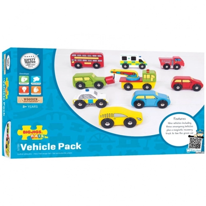 Wooden Racing Car Set