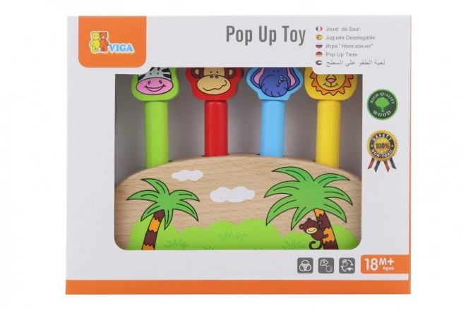 Wooden Animal Pop-up Game