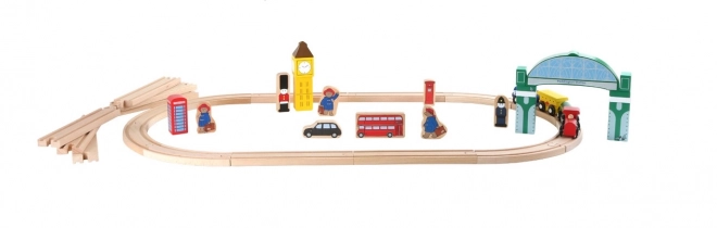 Wooden Train Set with Paddington - 43 Pieces