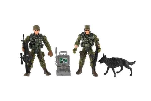 Military Action Figures with Dog and Accessories