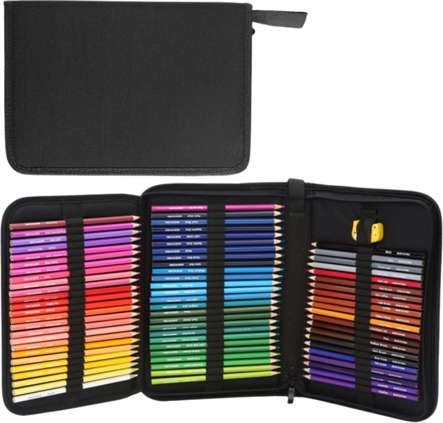 Set gekleurde potloden in praktische etui 72 stuks