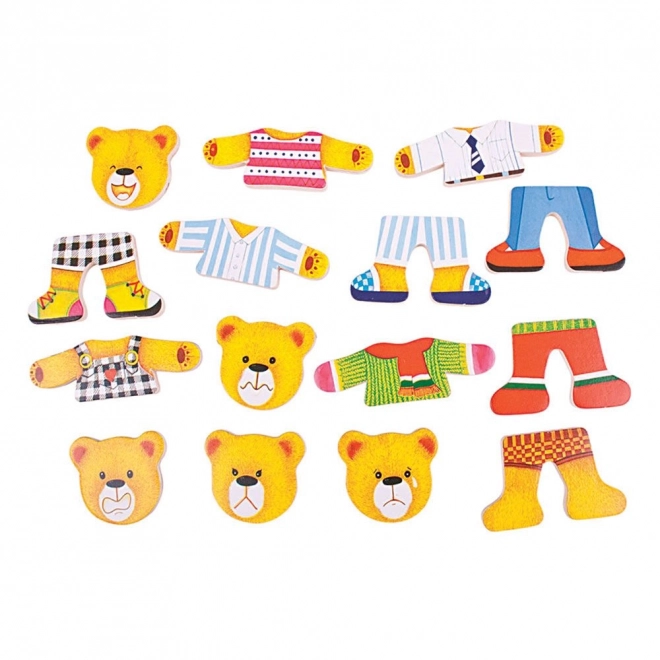 Bigjigs Toys Dress-Up Bear Family Puzzle