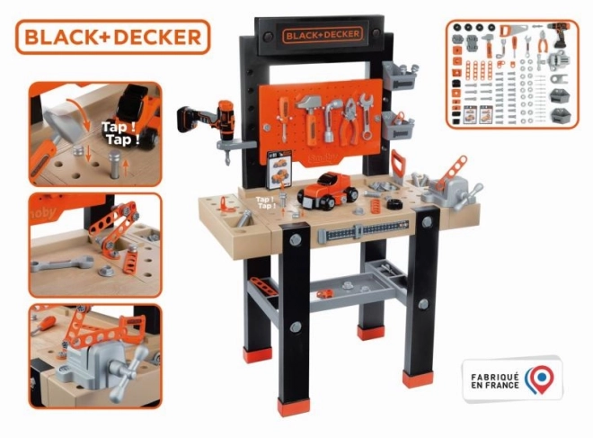 Realistic Smoby Black & Decker Workbench with Accessories