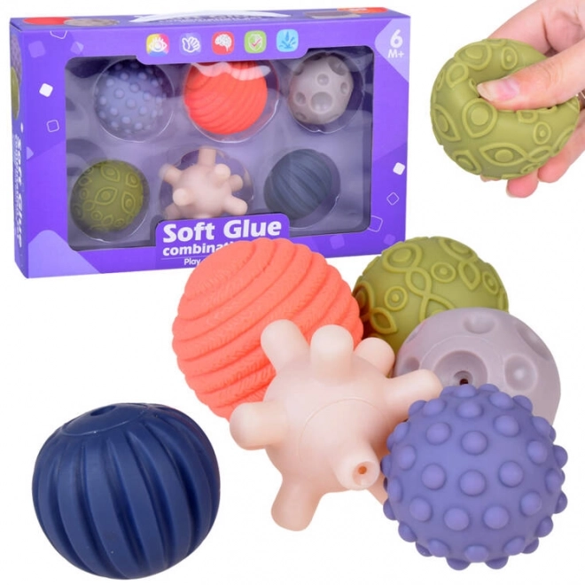 Sensory Ball Set for Kids - 6 Colorful Textured Balls