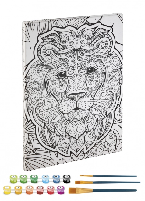 Painting By Numbers: Lion Canvas 30x40cm