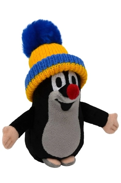 Little Mole Plush with Blue and Yellow Hat