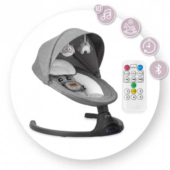 Electric Baby Swing MoMi Kenani Dark Grey