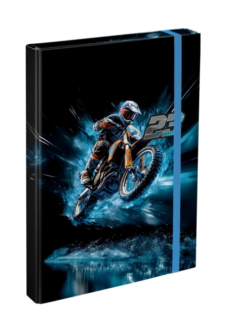 Motorcycle Themed A4 School Folder