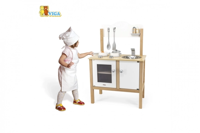 Wooden white play kitchen