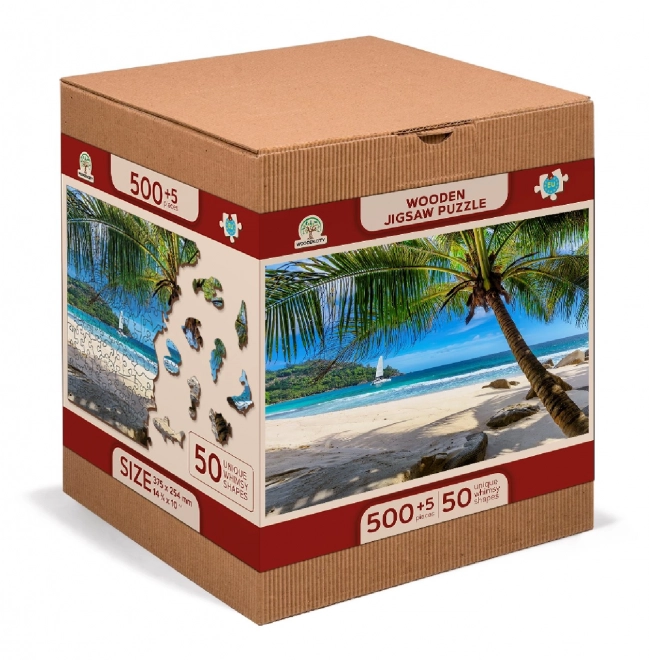 Wooden Jigsaw Puzzle Paradise Island Beach