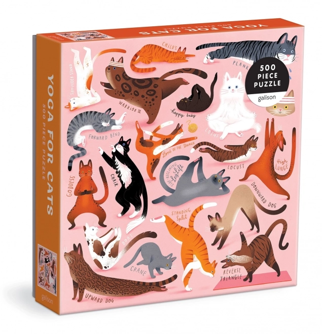 Galison Cat Yoga 500 Piece Puzzle