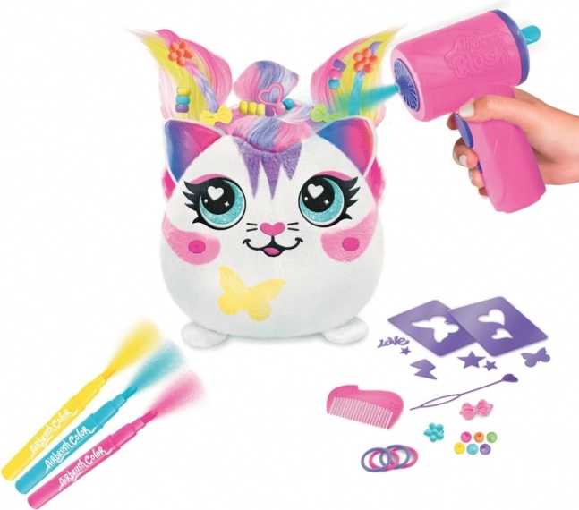 Set creativo Airbrush Hair'iffic con peluche peloso