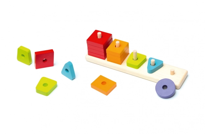 Cubika Sort and Stack Wooden Puzzle Set