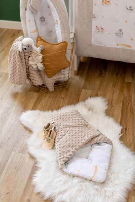 2-in-1 Sleeping Animals Swaddle Blanket