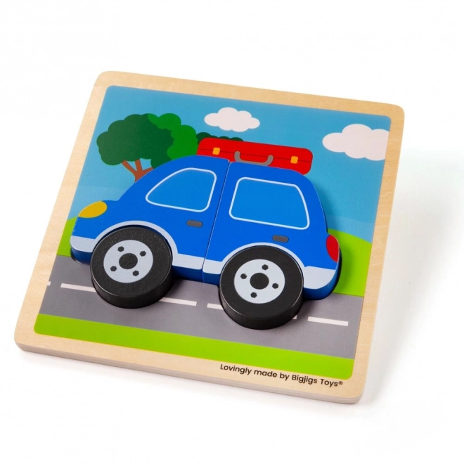 Wooden Puzzle Car for Toddlers