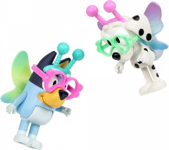 Figure Bluey confezione da due Baby Bluey e Chloe
