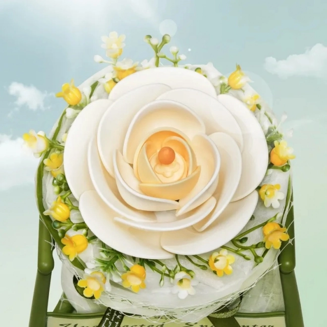 3D Puzzle White Camellia
