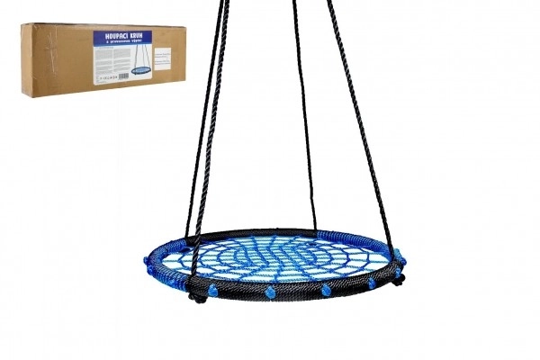 Green Round Swing with Rope Seat – Blue