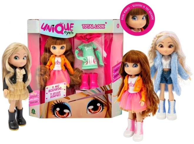 Bambola con Occhi Magici e Set di Moda