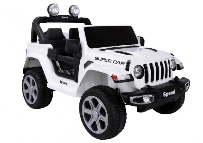 Battery Powered Car White 4x4