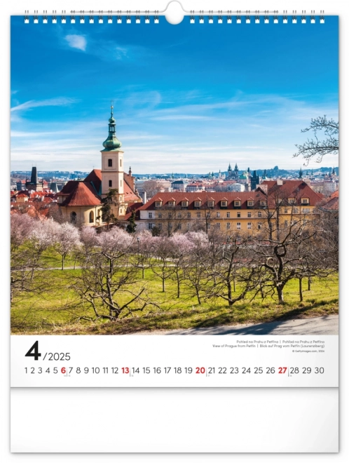 Wall Calendar Prague 2025