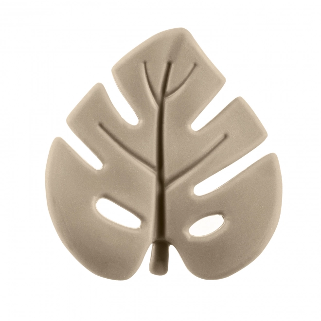 Silicone Baby Teether Leaf Sand Beige