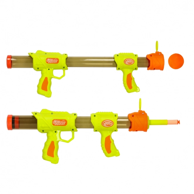 Green toy gun rifle with bullets 2 in 1