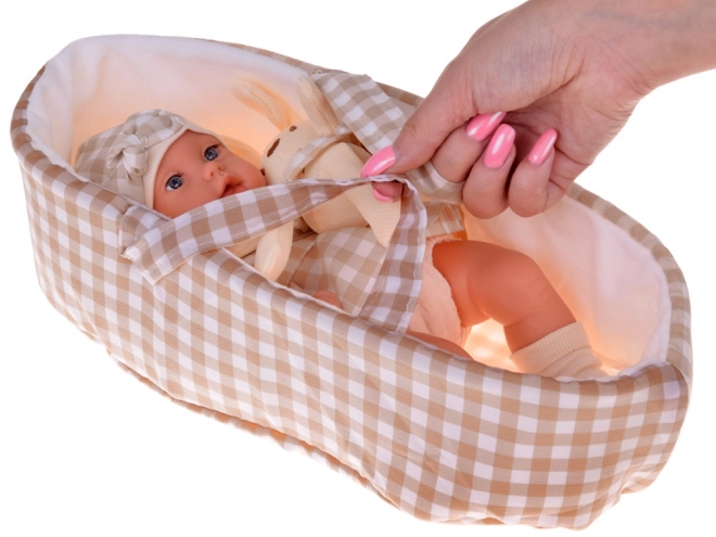 Realistic Newborn Doll with Rabbit Plush Toy