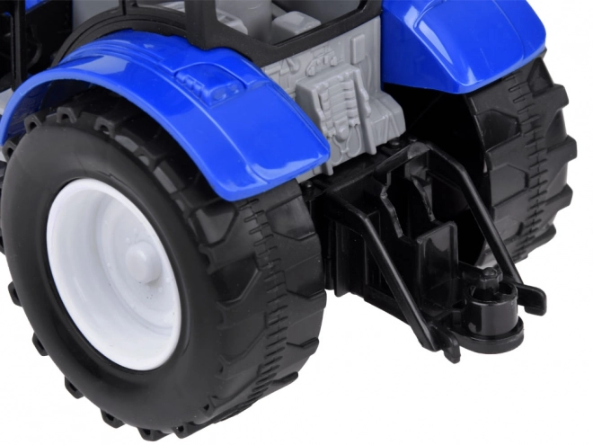 Blue Tractor Toy with Sounds and Lights for Kids