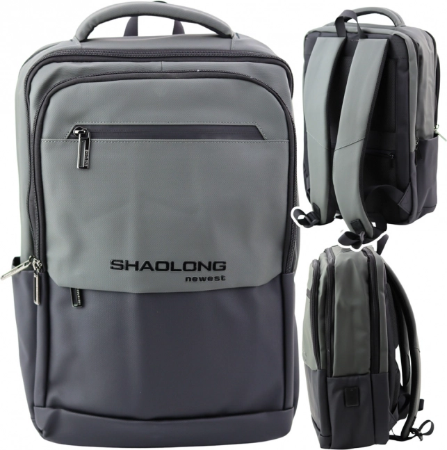 Urban Business Backpack with USB Black and Gray 16L