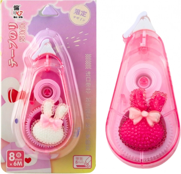 Corrector in pink tape with decoration