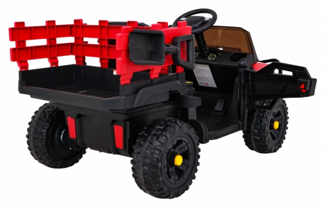 Children's Farm Pickup Red + Remote Control + Luggage Wagon + Shovel + EVA + MP3 LED