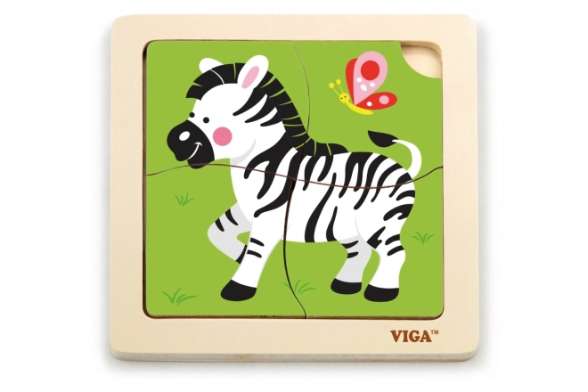 Wooden Zebra Puzzle for Toddlers