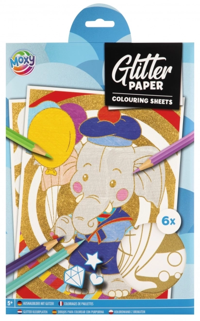 Glitter Coloring Pages A4