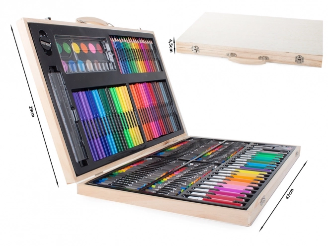 Artistic Painting Kit in Wooden Case - 180 Pieces