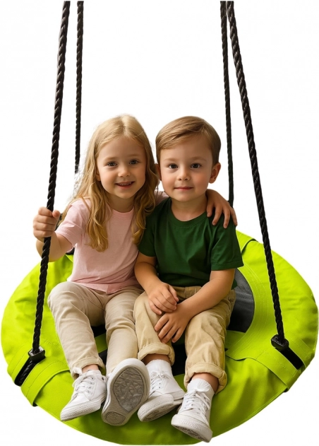 Altalena da giardino per bambini, Verde Nido di Cicogna, 60 cm
