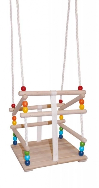 Colorful Wooden Swing for Toddlers