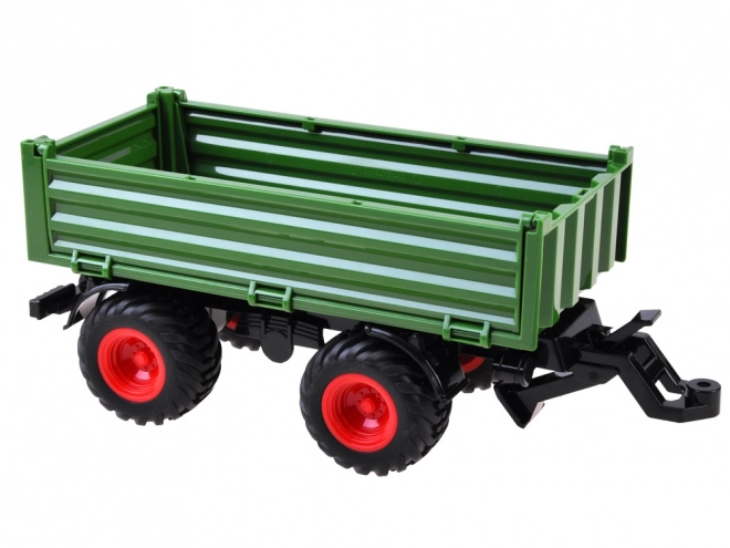 Remote Control Tractor with Green Trailer Toy