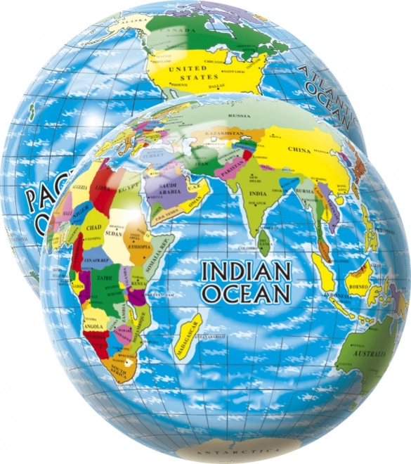 World Map Ball 23 cm