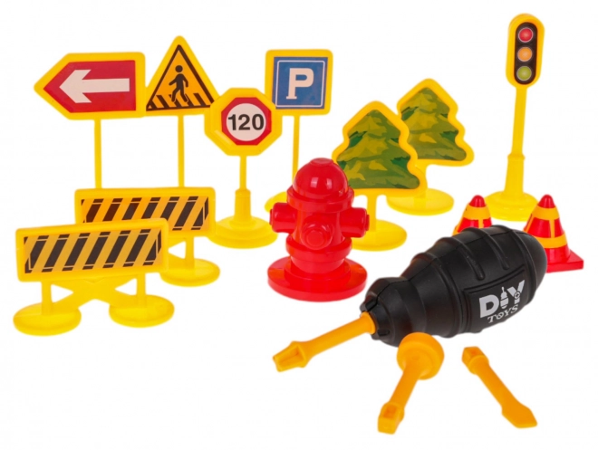 Construction Vehicles Set with Accessories