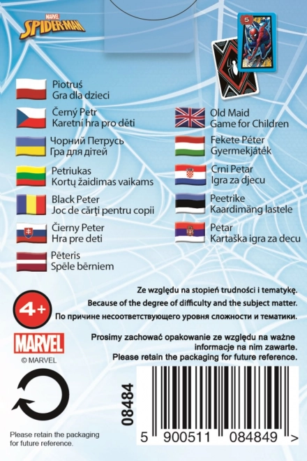 Gioco di carte per bambini Černý Petr - Marvel Spiderman