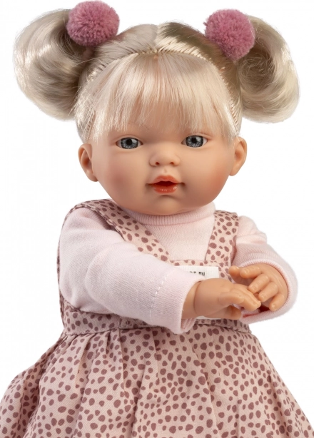 Llorens Roberta realistic doll with sounds, soft fabric body, 33 cm
