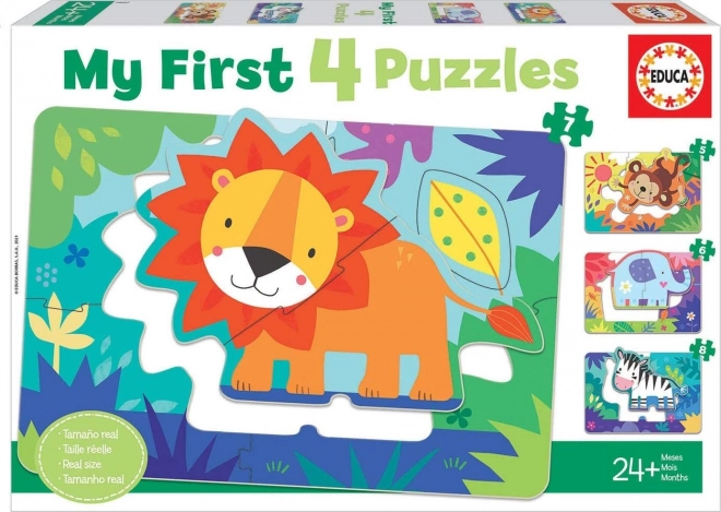 Educa My First Puzzle Wild Animals 4-in-1